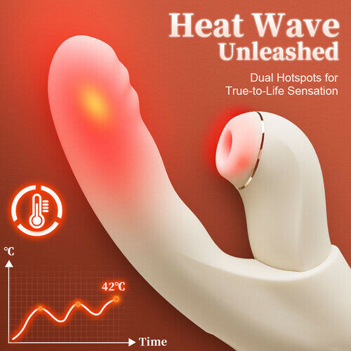 Acmejoy - 4 IN 1 APP Control Thrusting Sucking Heating G-spot Vibrators Detachable Stimulator Vibrators - Tophatter Daily Deals