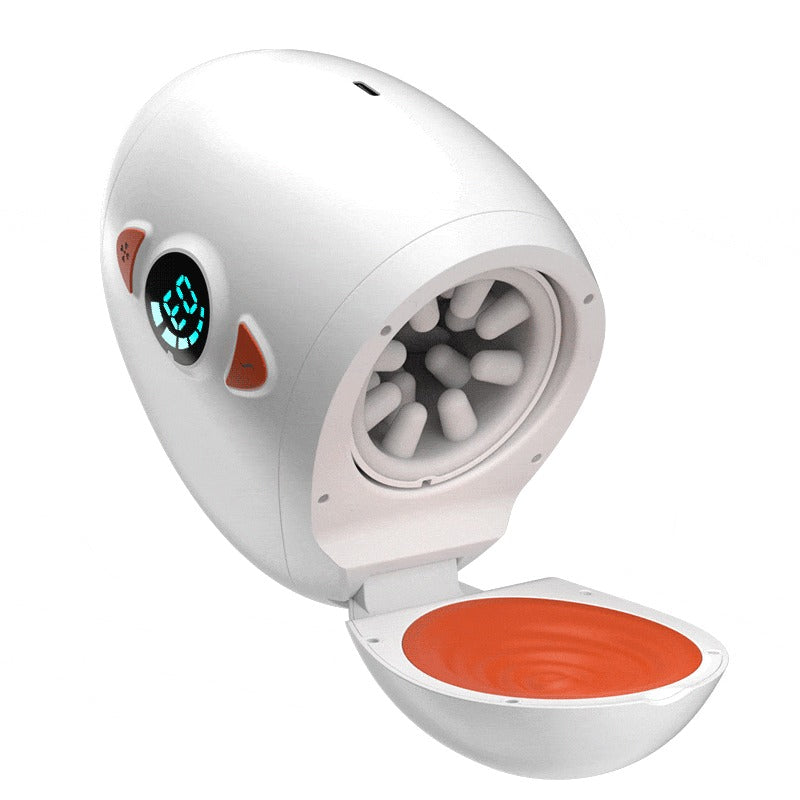 Acmejoy - Electric Male Masturbator with Rotating Piston, Glans Vibration & Testicle Massage White Masturbation Cup - Tophatter Daily Deals