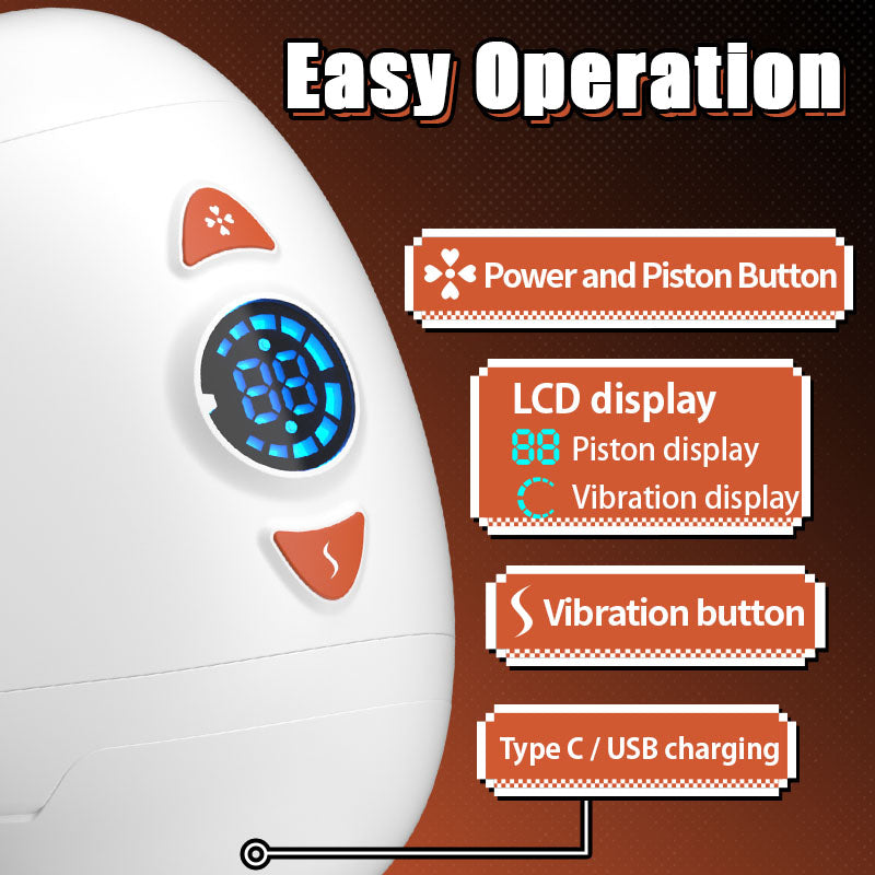 Acmejoy - Electric Male Masturbator with Rotating Piston, Glans Vibration & Testicle Massage Masturbation Cup - Tophatter Daily Deals