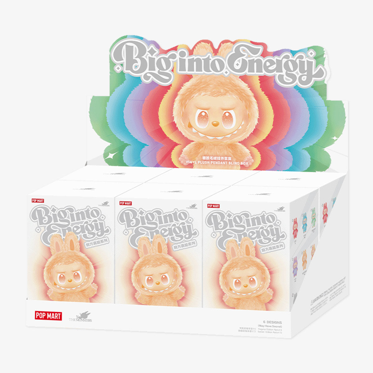 Genuine Pop Mart THE MONSTERS Labubu Big into Energy Series Vinyl Plush Pendant Full Set of 6 Boxes Mythical - Tophatter Daily Deals