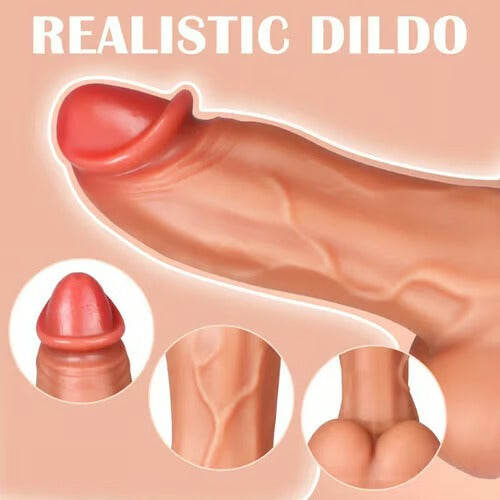 Acmejoy- Thick 2.6IN Diameter Vibrating & Thrusting Modes Lifelike Dildo Vibrator Sex Toys Dildos - Tophatter Daily Deals