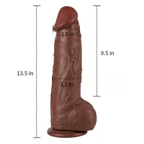 Acmejoy - Huge Black Dual Density Dildo 12.99 Inch Dildos - Tophatter Daily Deals