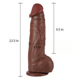 Acmejoy - Huge Black Dual Density Dildo 12.99 Inch Dildos - Tophatter Daily Deals
