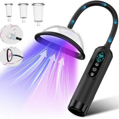 Acmejoy - Automatic Vacuum Nipple Pump & Vagina Pussy Pump With 5 Cups Black Vibrators - Tophatter Daily Deals