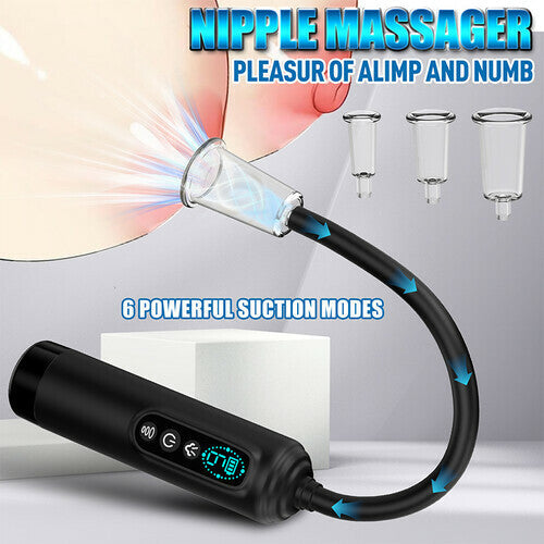 Acmejoy - Automatic Vacuum Nipple Pump & Vagina Pussy Pump With 5 Cups Vibrators - Tophatter Daily Deals