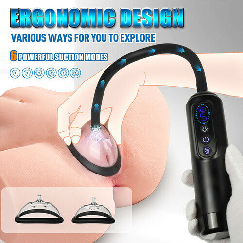 Acmejoy - Automatic Vacuum Nipple Pump & Vagina Pussy Pump With 5 Cups Vibrators - Tophatter Daily Deals