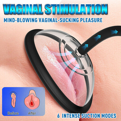 Acmejoy - Automatic Vacuum Nipple Pump & Vagina Pussy Pump With 5 Cups Vibrators - Tophatter Daily Deals