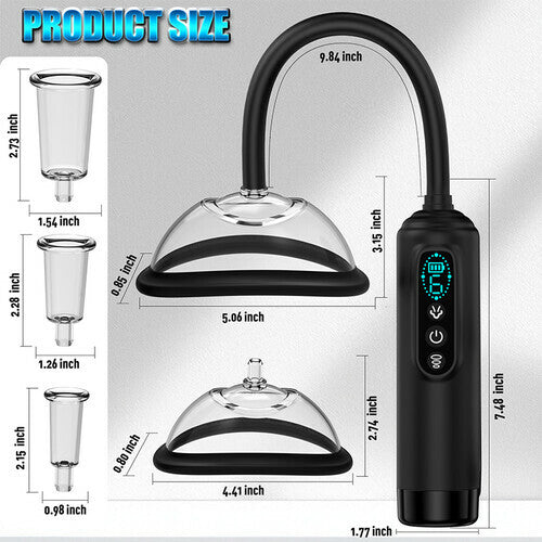 Acmejoy - Automatic Vacuum Nipple Pump & Vagina Pussy Pump With 5 Cups Vibrators - Tophatter Daily Deals