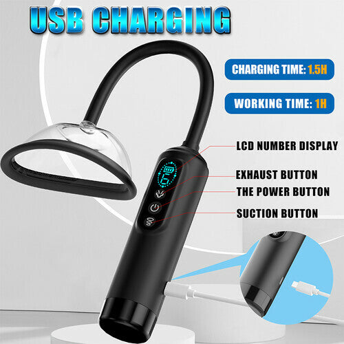 Acmejoy - Automatic Vacuum Nipple Pump & Vagina Pussy Pump With 5 Cups Vibrators - Tophatter Daily Deals