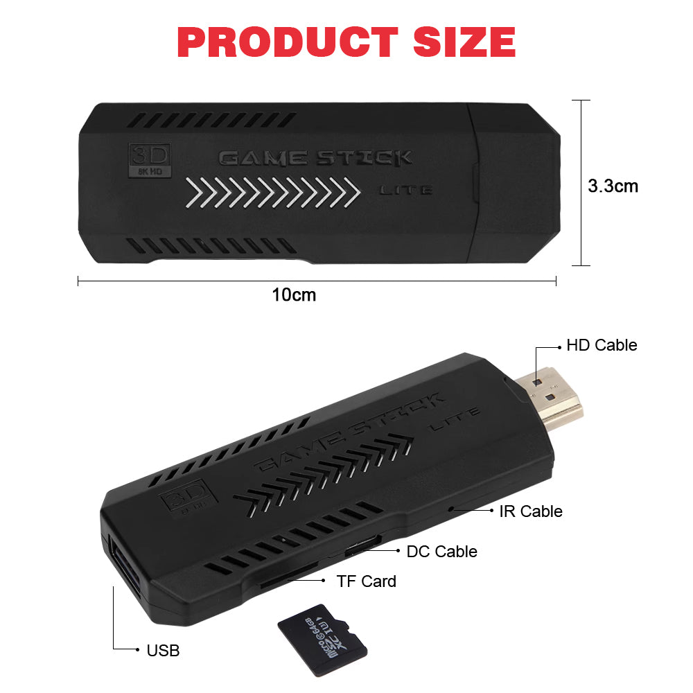 Retro 4K HDMI Game Stick – 30K+ Games with 2 Wireless Controllers Video Games & Consoles - Tophatter Daily Deals