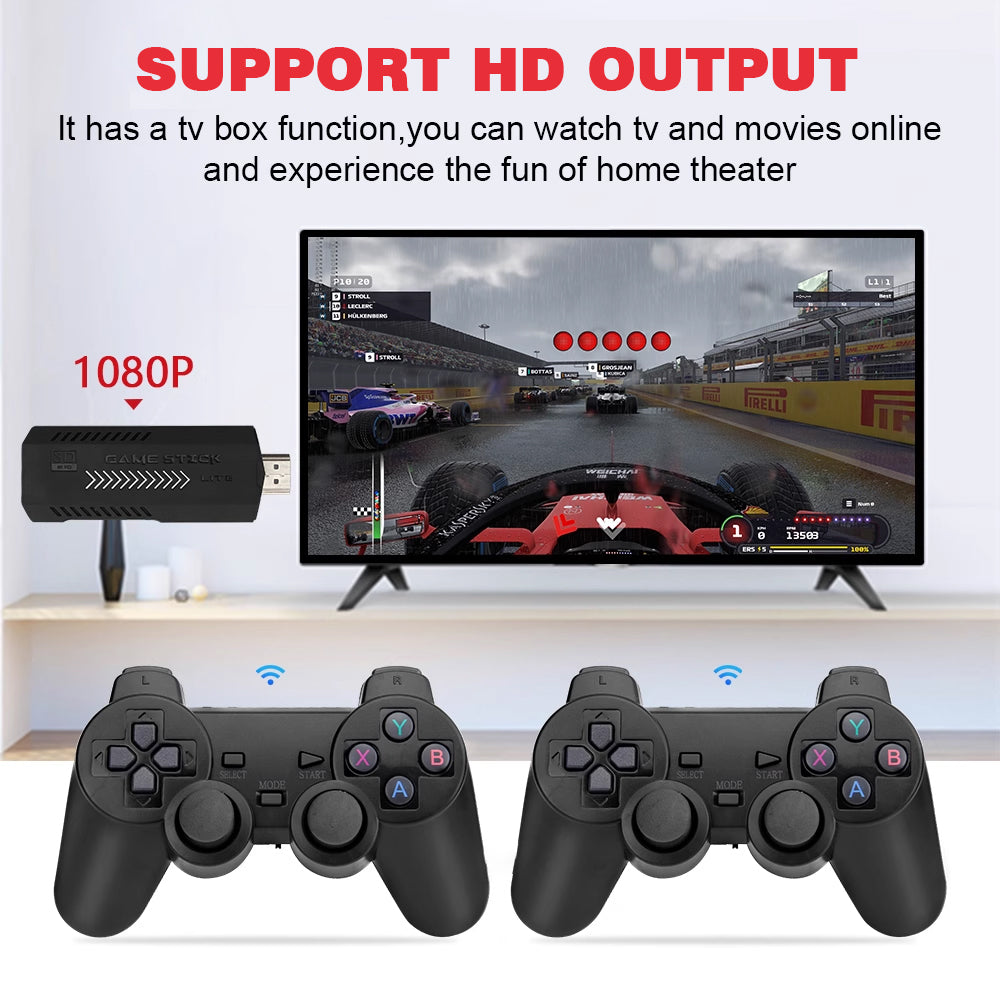 Retro 4K HDMI Game Stick – 30K+ Games with 2 Wireless Controllers Video Games & Consoles - Tophatter Daily Deals
