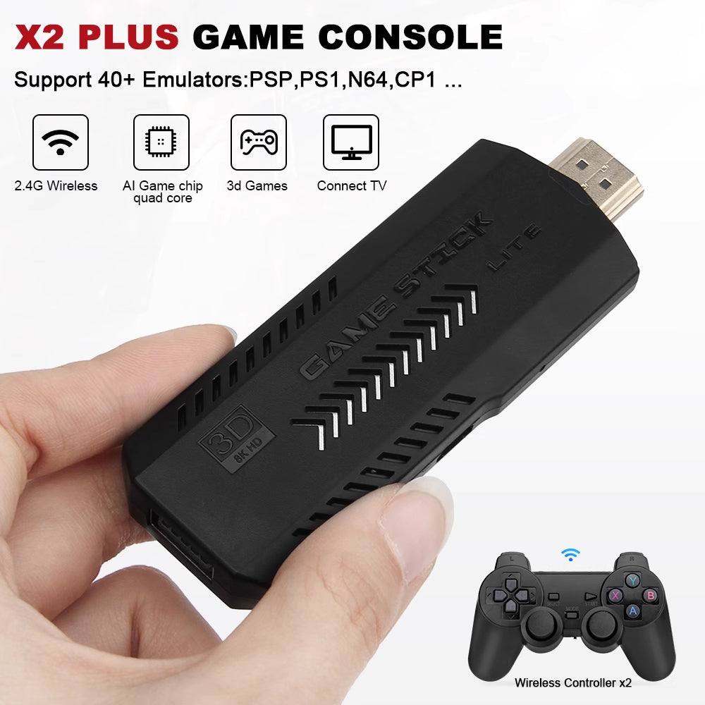 Retro 4K HDMI Game Stick – 30K+ Games with 2 Wireless Controllers Video Games & Consoles - Tophatter Daily Deals