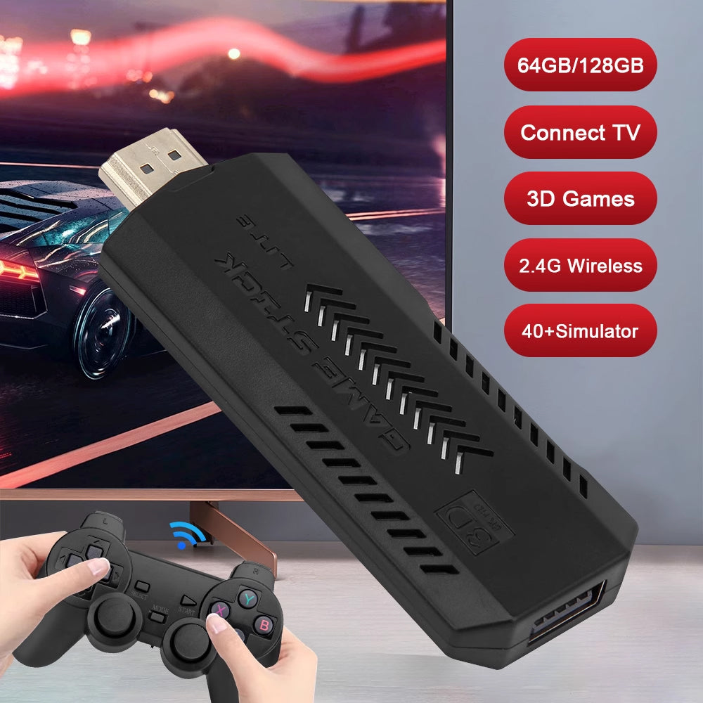 Retro 4K HDMI Game Stick – 30K+ Games with 2 Wireless Controllers Video Games & Consoles - Tophatter Daily Deals