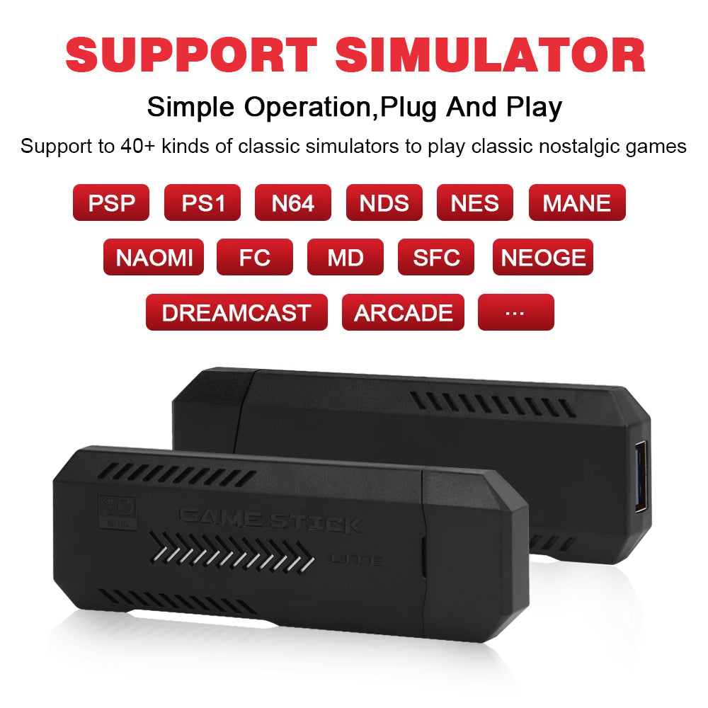 Retro 4K HDMI Game Stick – 30K+ Games with 2 Wireless Controllers Video Games & Consoles - Tophatter Daily Deals