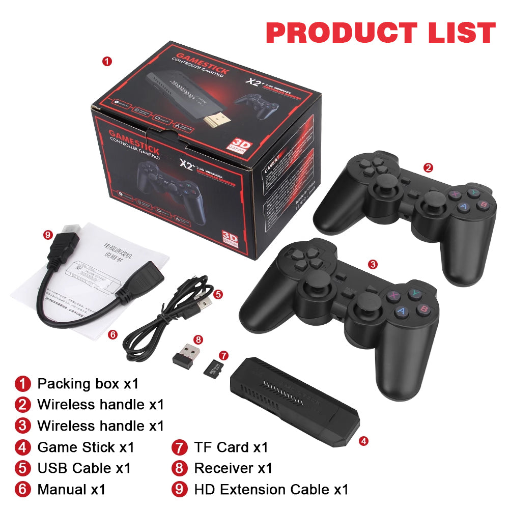 Retro 4K HDMI Game Stick – 30K+ Games with 2 Wireless Controllers Video Games & Consoles - Tophatter Daily Deals