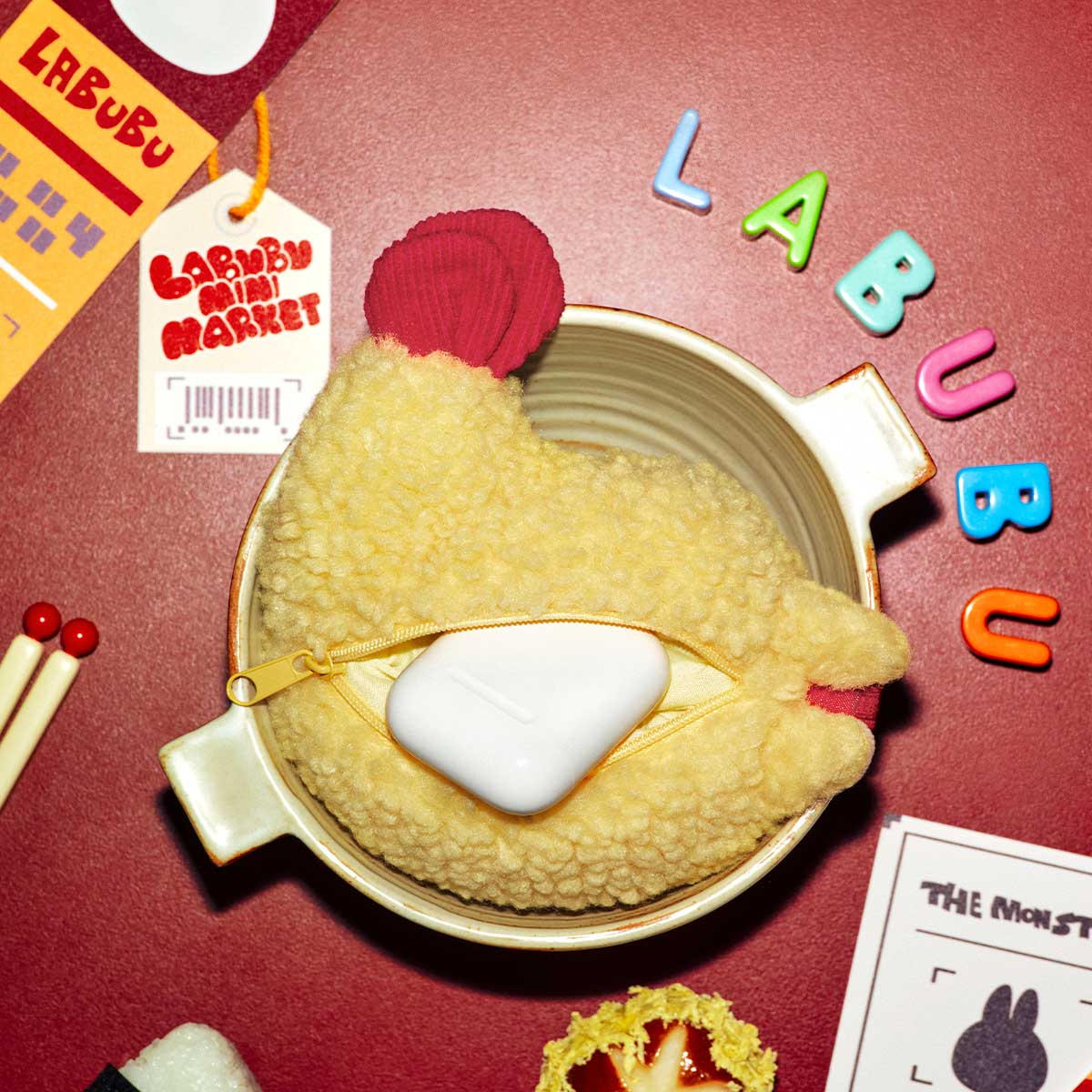 Genuine Pop Mart THE MONSTERS Labubu Wacky Mart Series - Earphone Case Food - Tophatter Daily Deals