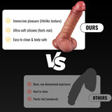 Macho 9.25" Movable Foreskin Realistic Vibrating Dildo 9 Modes Suction Cup Dildos > Realistic Vibrating Dildos - Tophatter Daily Deals
