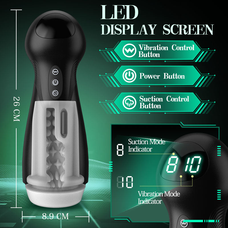 SolaceX - Intense Suction & Vibration Pleasure Male Stroker Masturbator Masturbation Cup - Tophatter Daily Deals