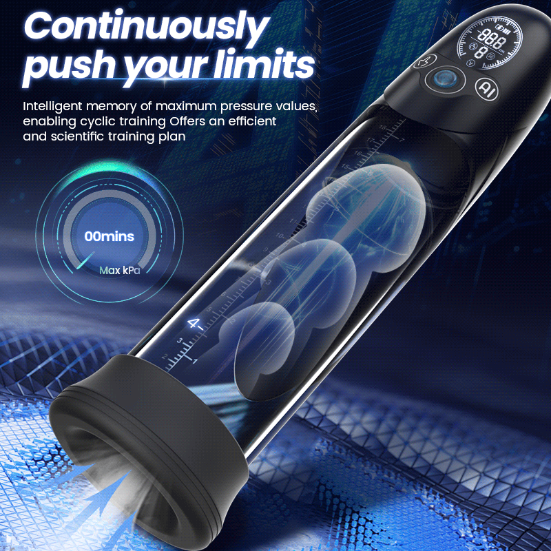 BathFun - Professional Penis Pump Powerful Vacuum Fully Waterproof Intelligent Training Function Penis Pumps - Tophatter Daily Deals
