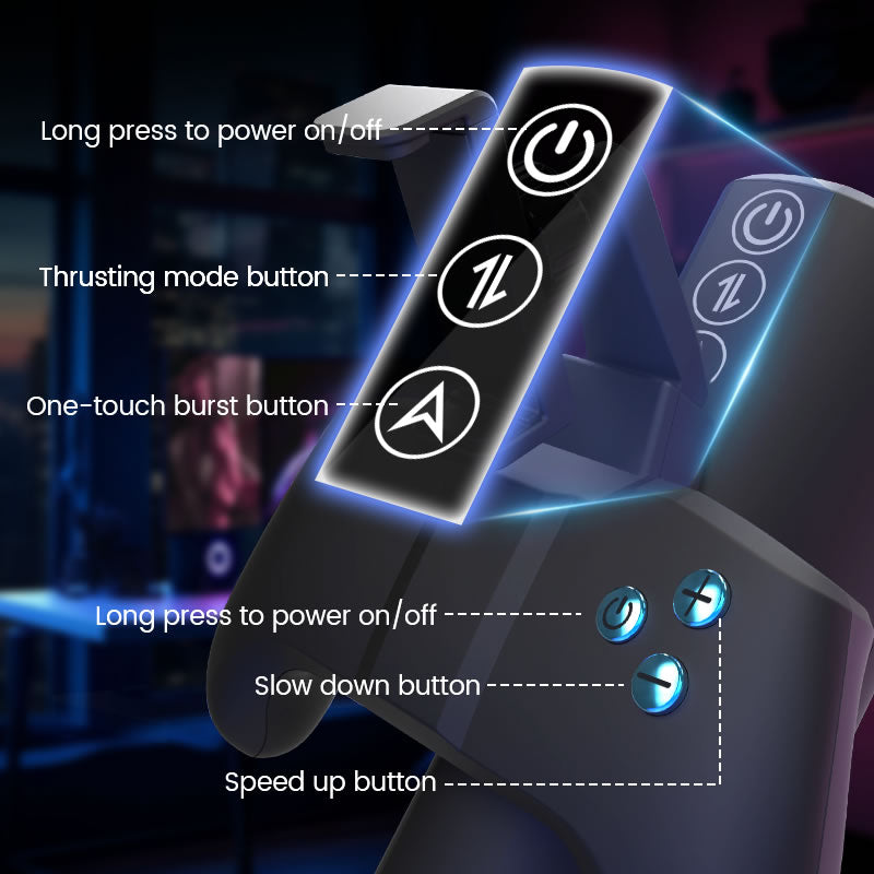 Turbo - Thrust 10-Mode Stroker – Interactive Gamepad Design with Adjustable Phone Stand Masturbation Cup - Tophatter Daily Deals