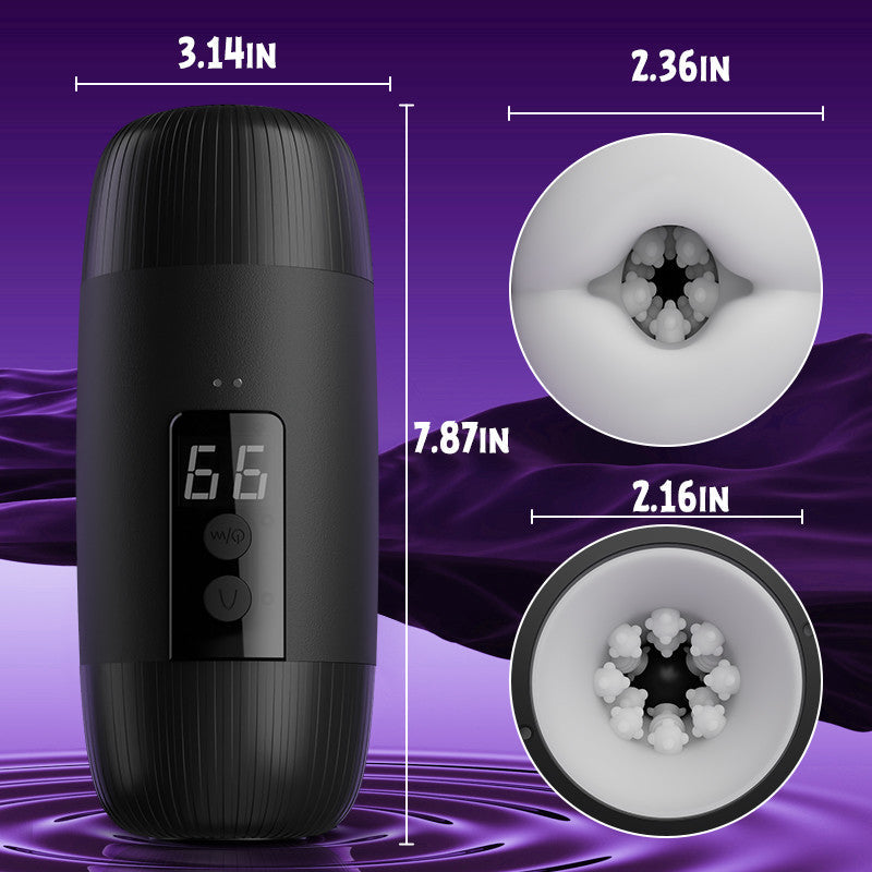 Selena - 8 Slap Tongue-Lick Male Masturbation with 2 Motors Vibration Massage Stroker Masturbation Cup - Tophatter Daily Deals