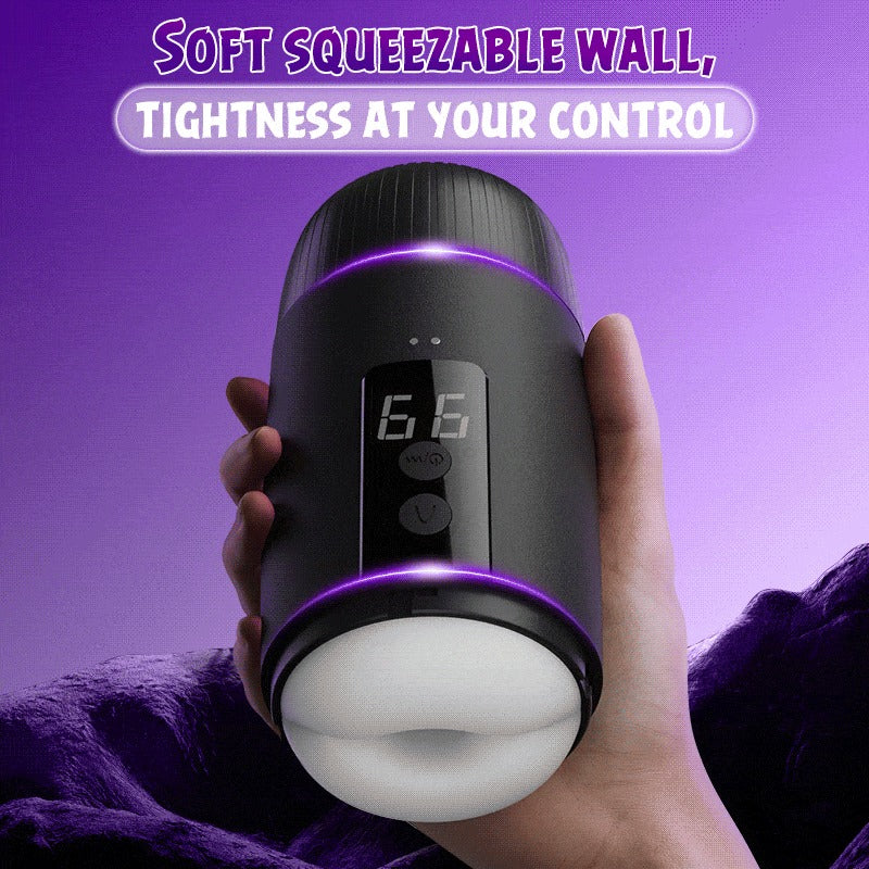 Selena - 8 Slap Tongue-Lick Male Masturbation with 2 Motors Vibration Massage Stroker Masturbation Cup - Tophatter Daily Deals