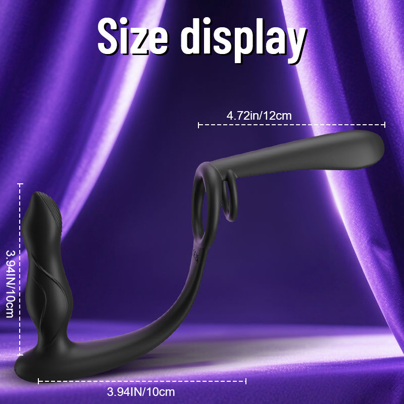 Double Penetration Double Vibration Couple Vibrator with Locking Sperm Ring Anal Toys - Tophatter Daily Deals