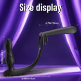 Double Penetration Double Vibration Couple Vibrator with Locking Sperm Ring Anal Toys - Tophatter Daily Deals