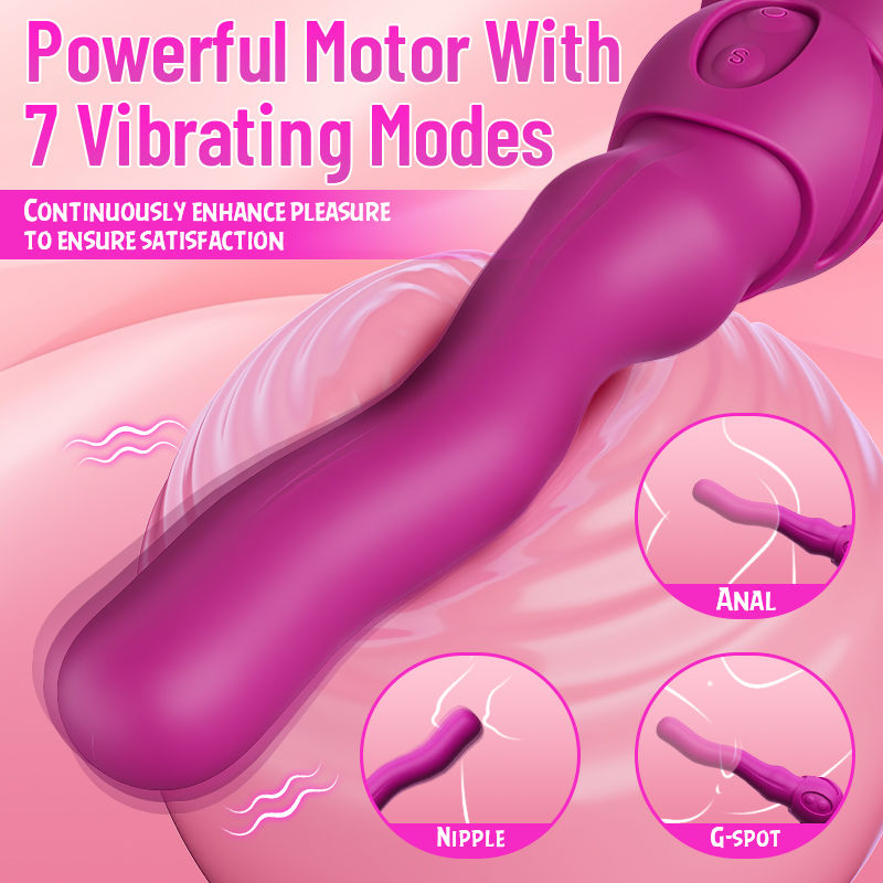 New Wriggling Technology Vibrator With Detachable Suction Cup Vibrators - Tophatter Daily Deals