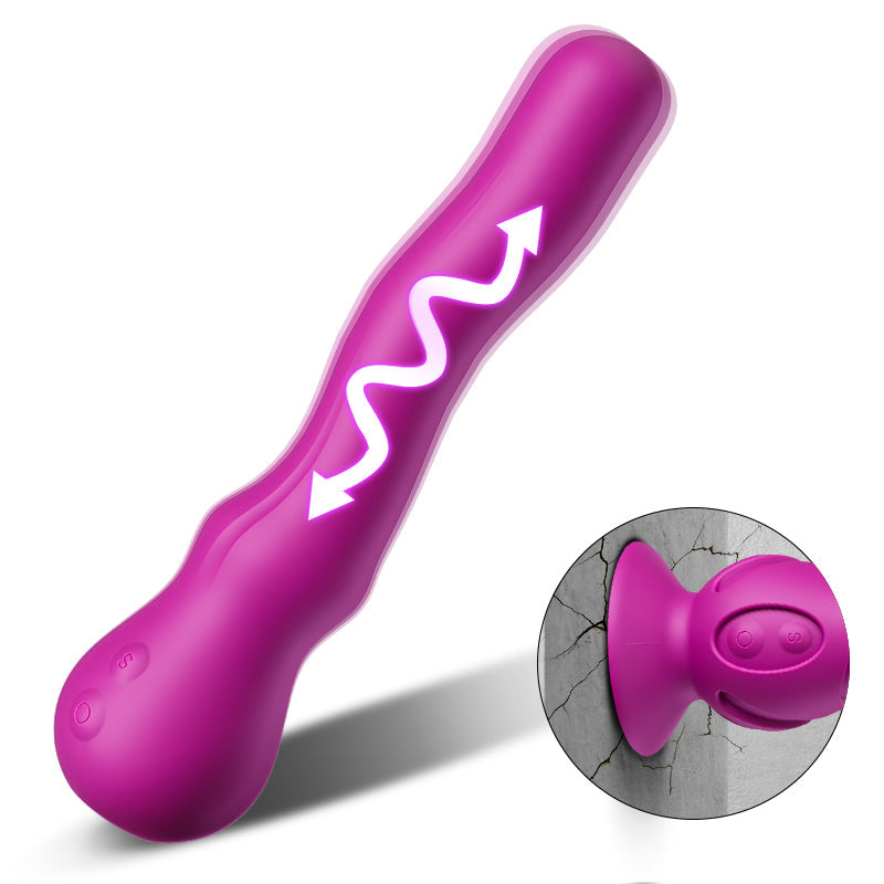 New Wriggling Technology Vibrator With Detachable Suction Cup Purple Vibrators - Tophatter Daily Deals