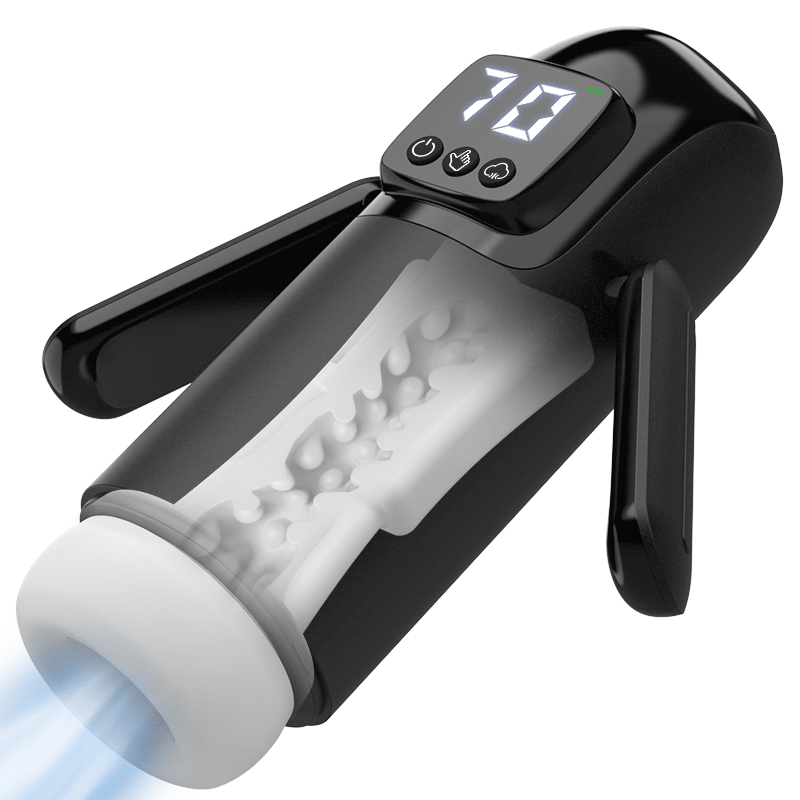 Phantom - 7 Suctions 7 Vibrations Dual Handles Large Granule Channel Texture Male Masturbator Masturbation Cup - Tophatter Daily Deals