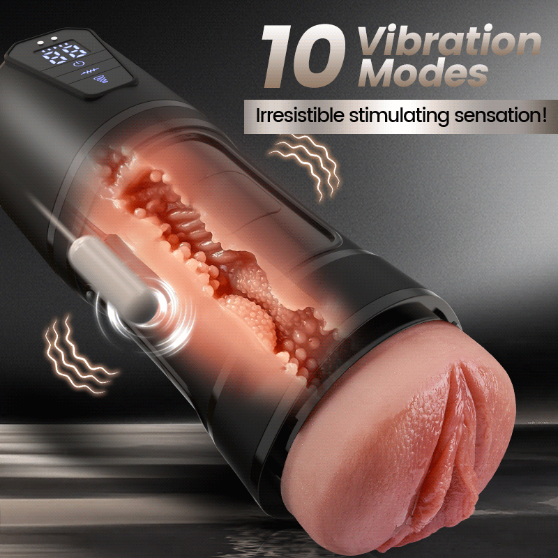 Challenger - 10 Vibrations, 5 Suctions, Ultra-Realistic Vagina, Simulated Masturbator - Tophatter Daily Deals