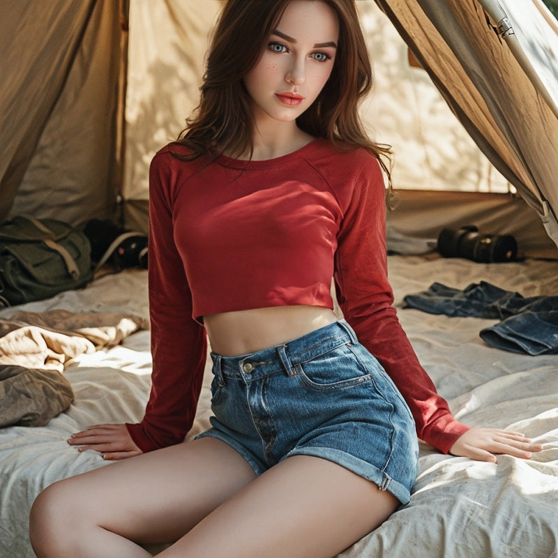Elara 62.5 in Life-Size TPE Sex Doll Red Hair Blue Eyes Triple Entry 75lbs Adult Dolls > Life-Size TPE Sex Dolls - Tophatter Daily Deals