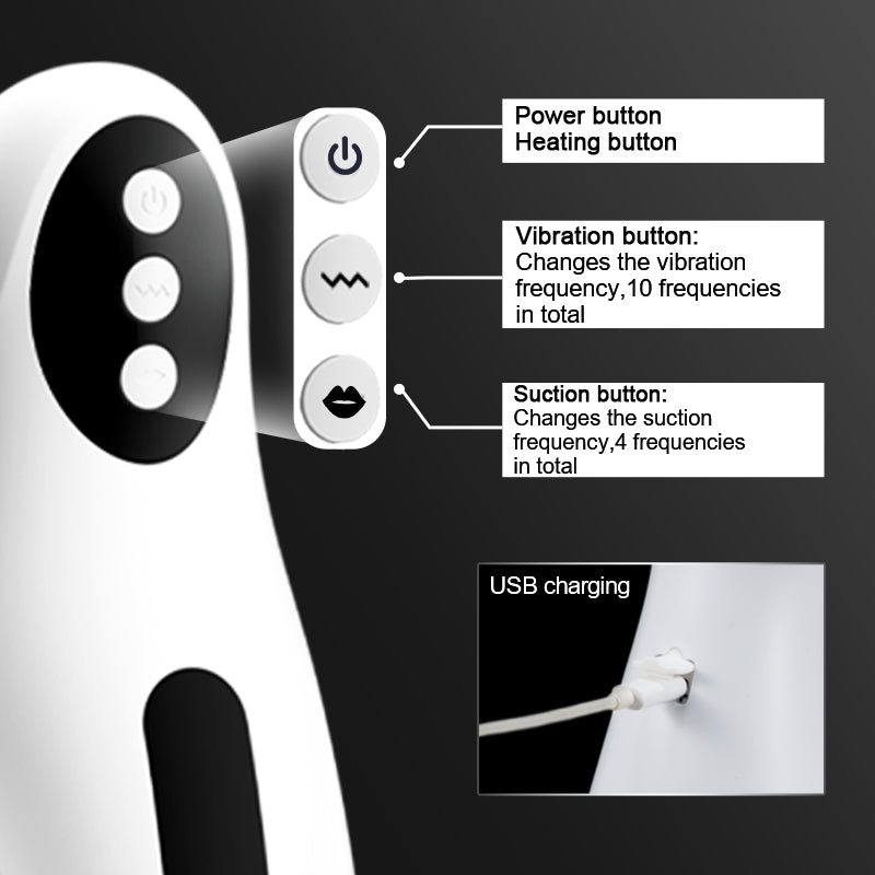 3-in-1 Heated Automatic Suction Vibrating Male Masturbator Cup with Realistic Oral Feel Masturbation Cup - Tophatter Daily Deals