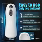 7-Mode Vibrating Automatic Male Masturbator Cup with Realistic Lip Entrance & Textured Tunnel Masturbation Cup - Tophatter Daily Deals