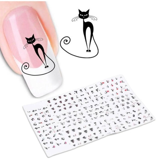1 Sheet Cat Nail Art Sticker 1 0 - Tophatter Daily Deals