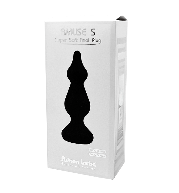 Adrien Lastic Amuse Black Silicone Plug Small - Flexible Silky Touch Hypoallergenic > Anal Range > Butt Plugs - Tophatter Daily Deals