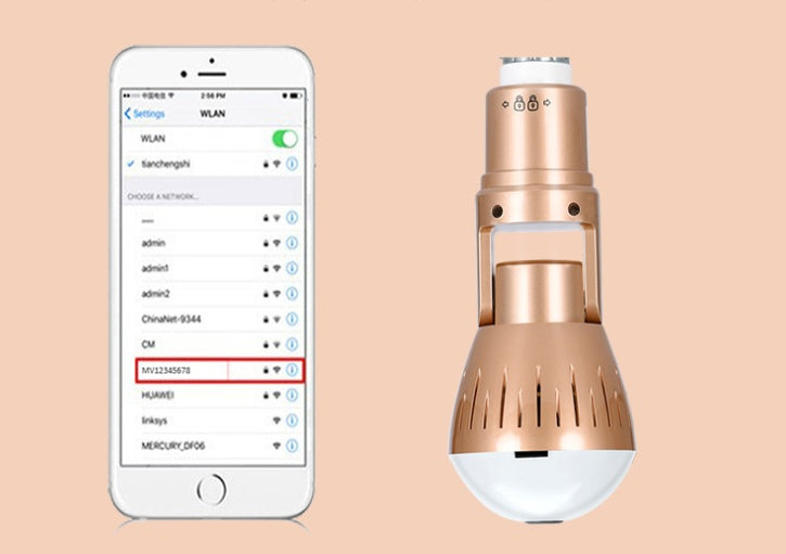 Bulb lamp wifi ip camera 1080p wireless Panoramic 360 fish eye 2mp smart home security lighting cctv surveillance ip cameras 0 - Tophatter Daily Deals