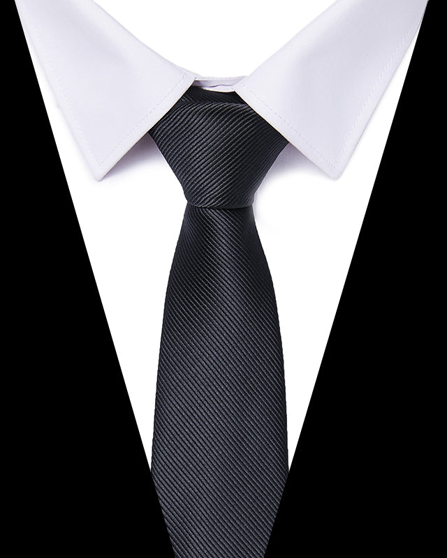 Men's Neckties - Formal Classic Patterned Tie (50 Style Options) Classic Black Texture Belts & Ties - Tophatter Daily Deals