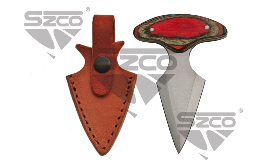 3.5" COLORWOOD TRIANGULAR PUSH DAGGER - Tophatter Daily Deals