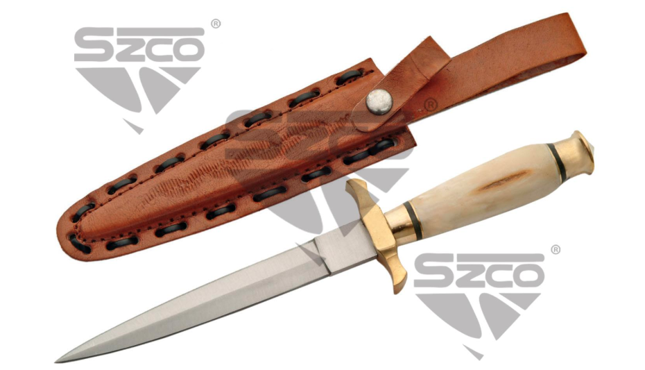 12.5" BONE HANDLE RENAISSANCE DAGGER - Tophatter Daily Deals