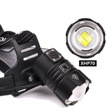 120,000LM Super Bright LED Rechargeable Headlamp, Zoomable Head lamp - Tophatter Daily Deals