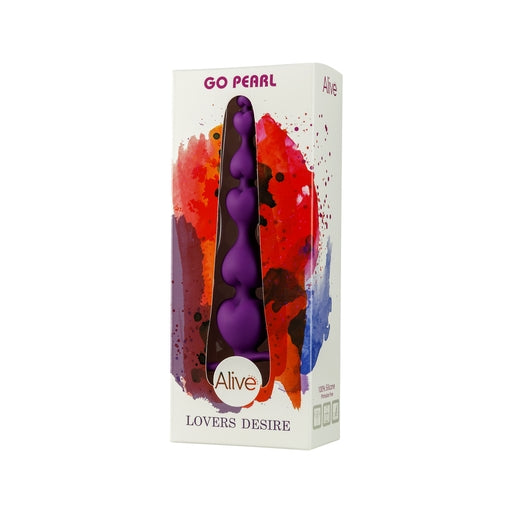 Alive Go Pearl Silicone Anal Beads Lilac 18cm Length 3.1cm Diameter Waterproof IPX8 > Anal Range > Anal Beads - Tophatter Daily Deals