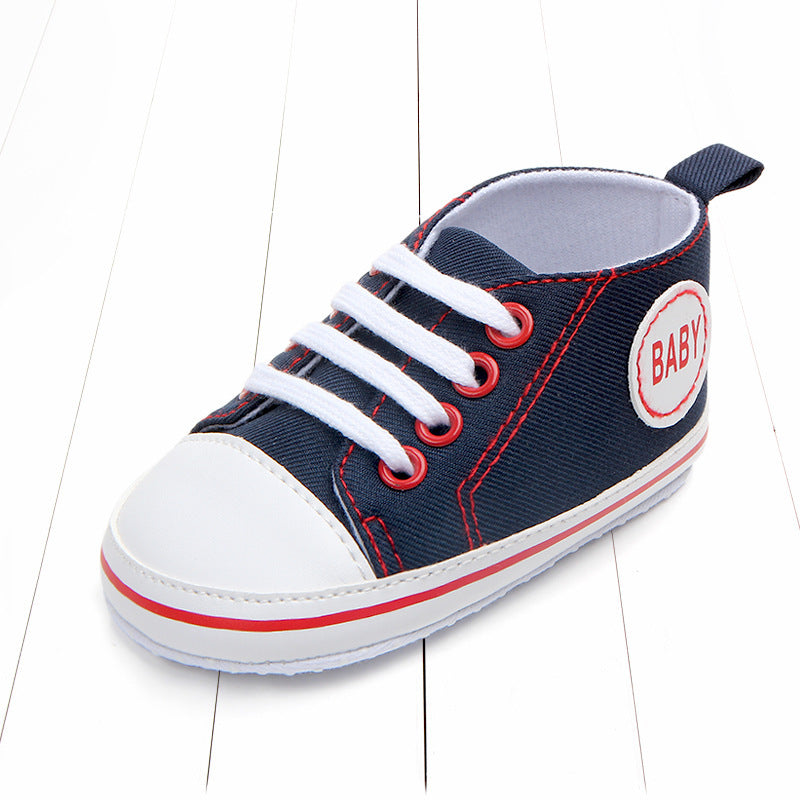 Baby soft-soled shoes Dark Blue 0 - Tophatter Daily Deals