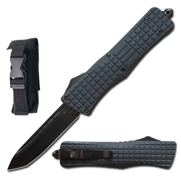9" Black Matrix Out Of The Front OTF Automatic Knife - TOPHATTER'S ARMORY DEALS Collectible Weapons - Tophatter Daily Deals