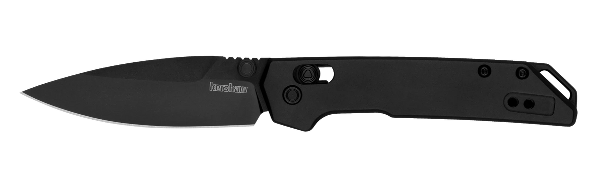 Kershaw Mini Iridium - Black Handle & Blade - DuraLock - KVT Ball Bearings - D2 Steel - 2051BLK Knives - Tophatter Daily Deals