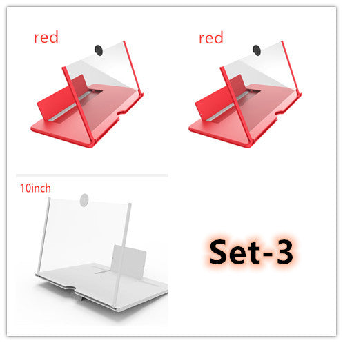 3D Screen Magnifier Signal Booster Mobile Screen Lightweight Foldable Magnifying Glass Set 3 0 - Tophatter Daily Deals