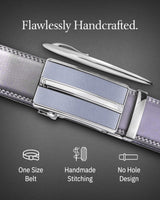 Microfiber Leather Ratchet Belt – No Holes, Custom Fit, 1.3" Strap Belts & Ties - Tophatter Daily Deals
