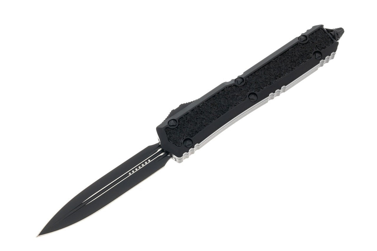 Microtech Makora - Signature Series - Double Edge - Black Blade & Chassis - 206-1TS Automatic Knives - Tophatter Daily Deals