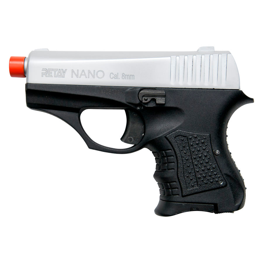 Retay NANO 8MM Model Front Firing Blank Gun Nickel Finish - Tophatter's Inc. Weapons Store Online Collectible Weapons - Tophatter Daily Deals